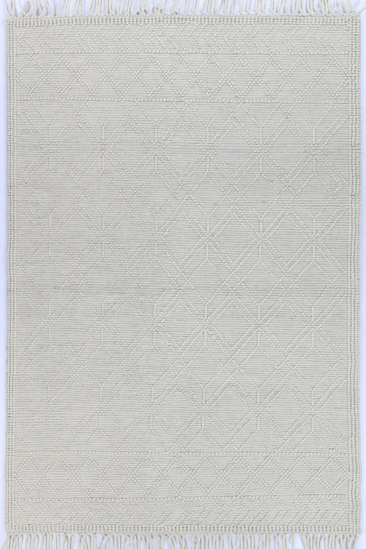Pearl Ivory Grey Wool Rug