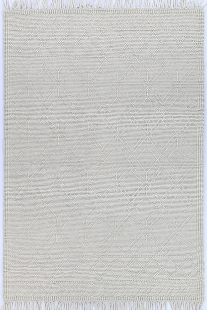 Pearl Ivory Grey Wool Rug