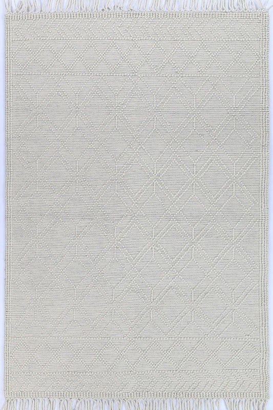 Pearl Ivory Grey Wool Rug
