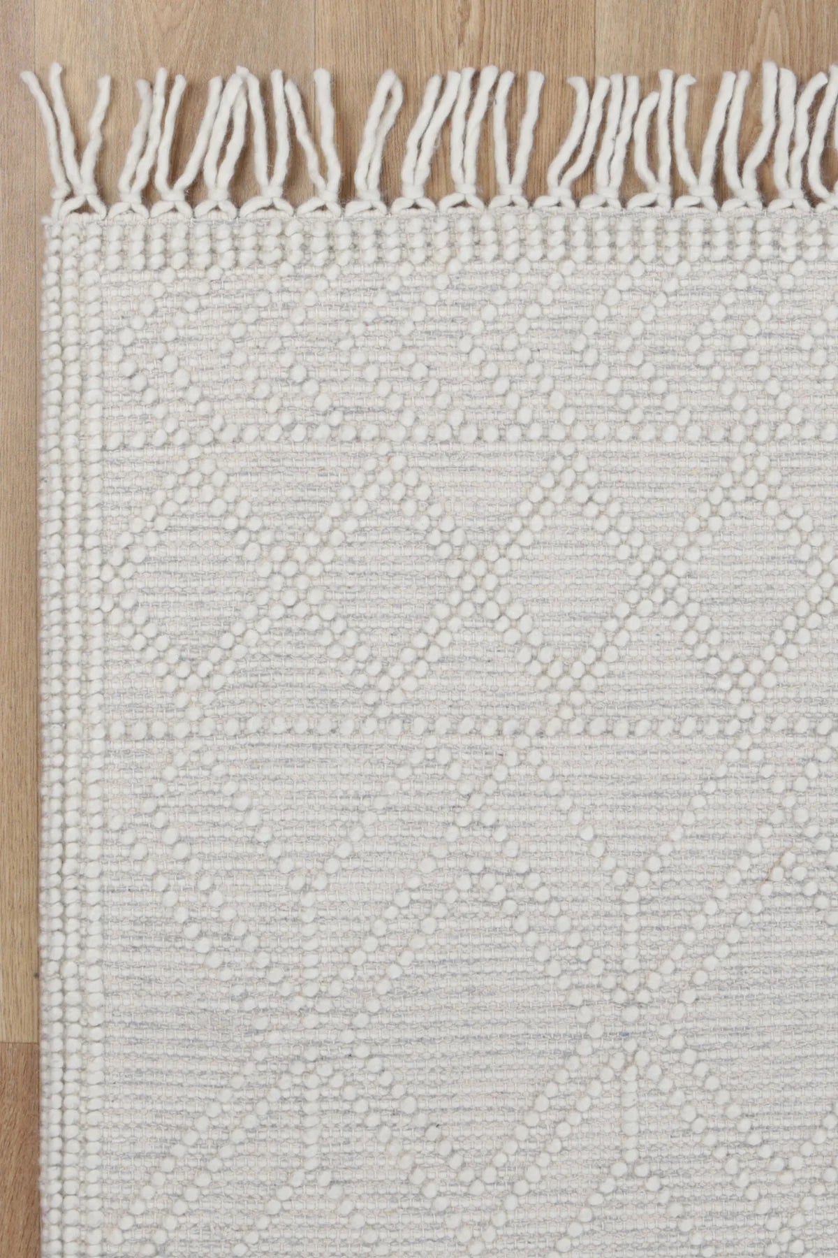 Pearl Ivory Grey Wool Rug