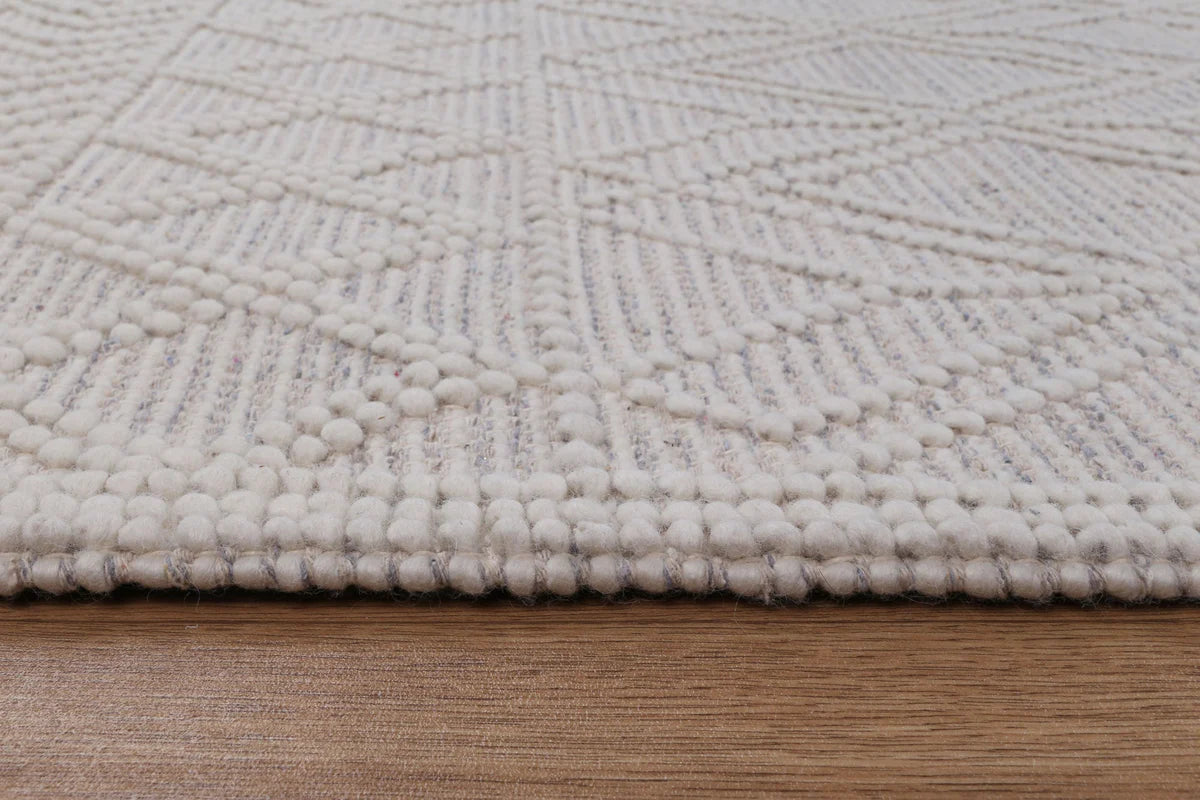 Pearl Ivory Grey Wool Rug