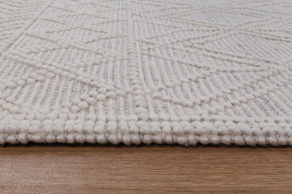 Pearl Ivory Grey Wool Rug