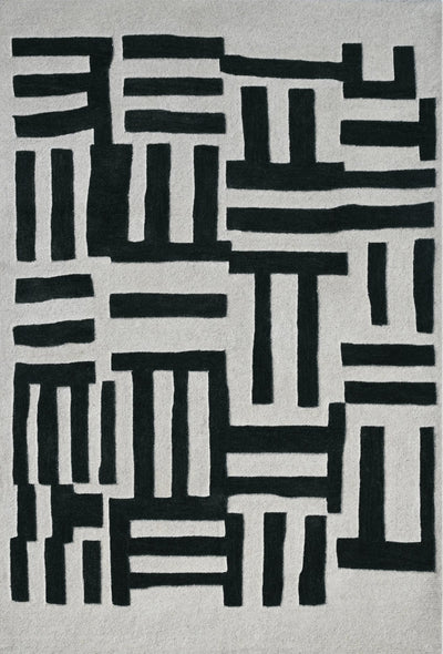 Mehari Ivory & Green Wool Rug
