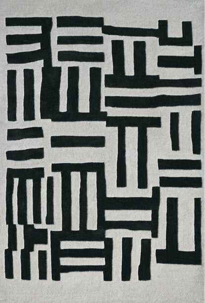 Mehari Ivory & Green Wool Rug