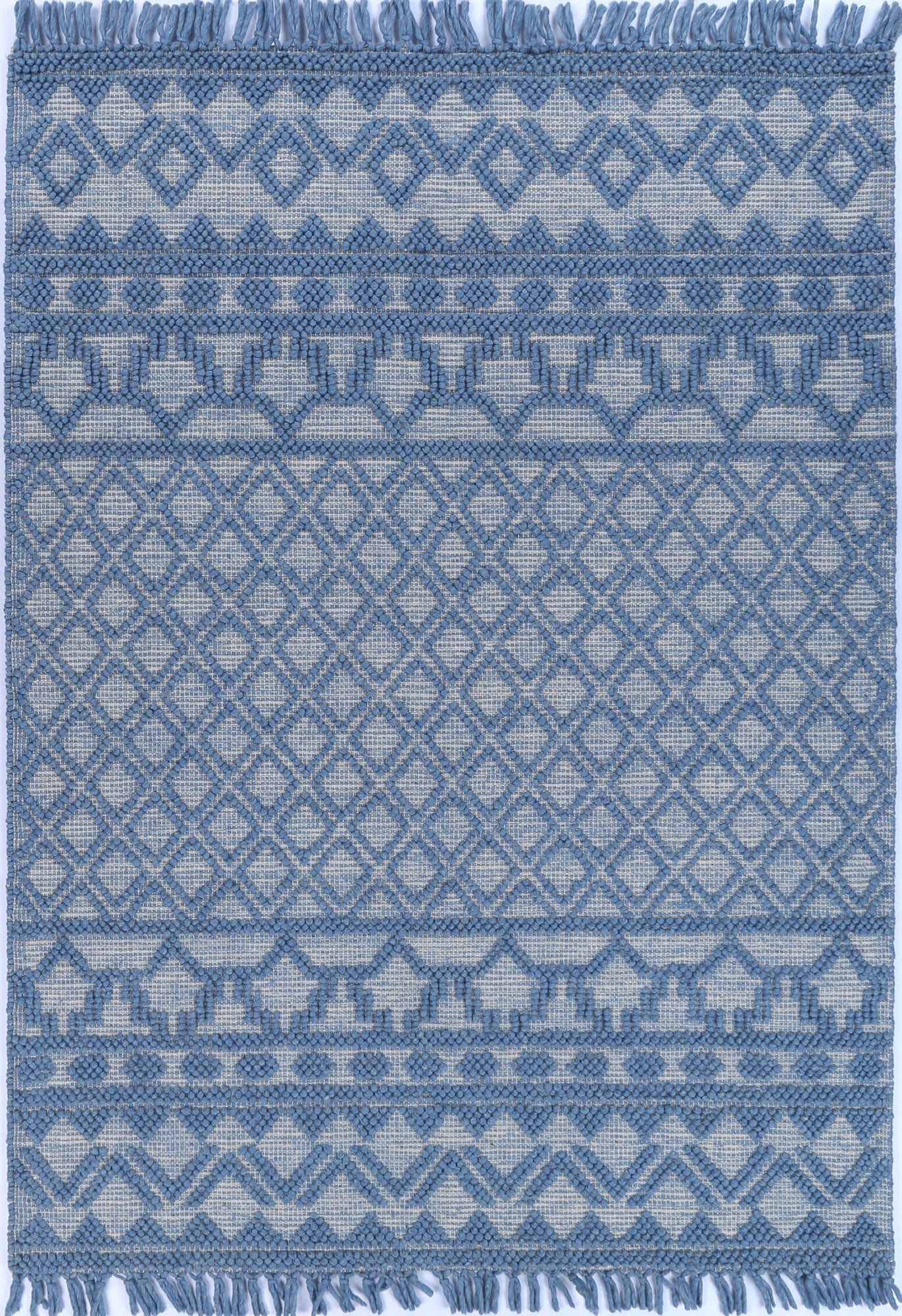 Vexa Modern Blue Wool Rug
