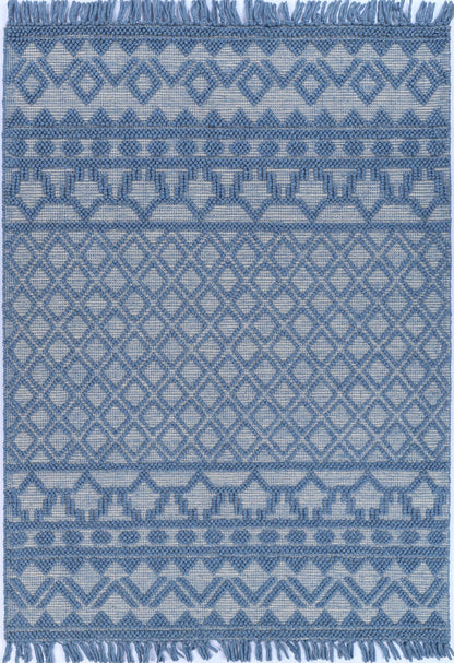 Vexa Modern Blue Wool Rug