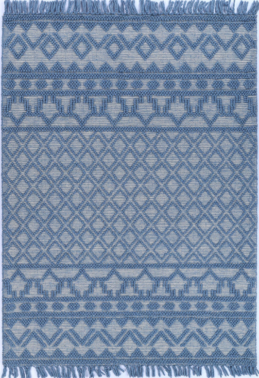 Vexa Modern Blue Wool Rug