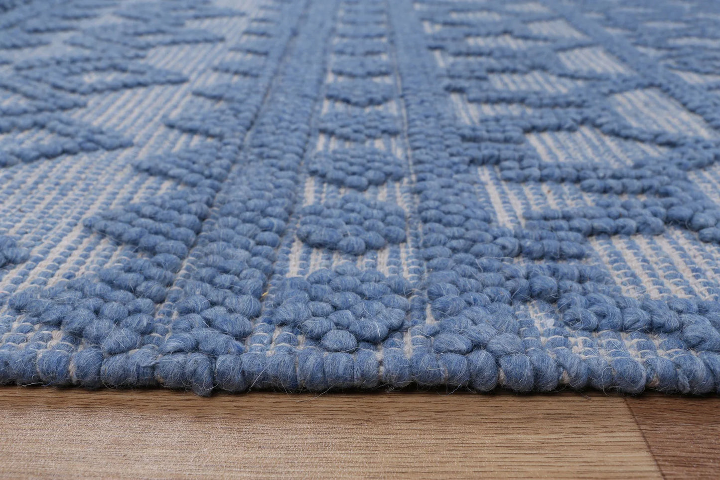 Vexa Modern Blue Wool Rug