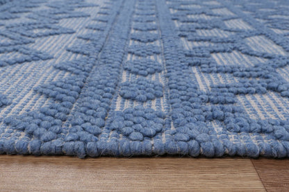 Vexa Modern Blue Wool Rug