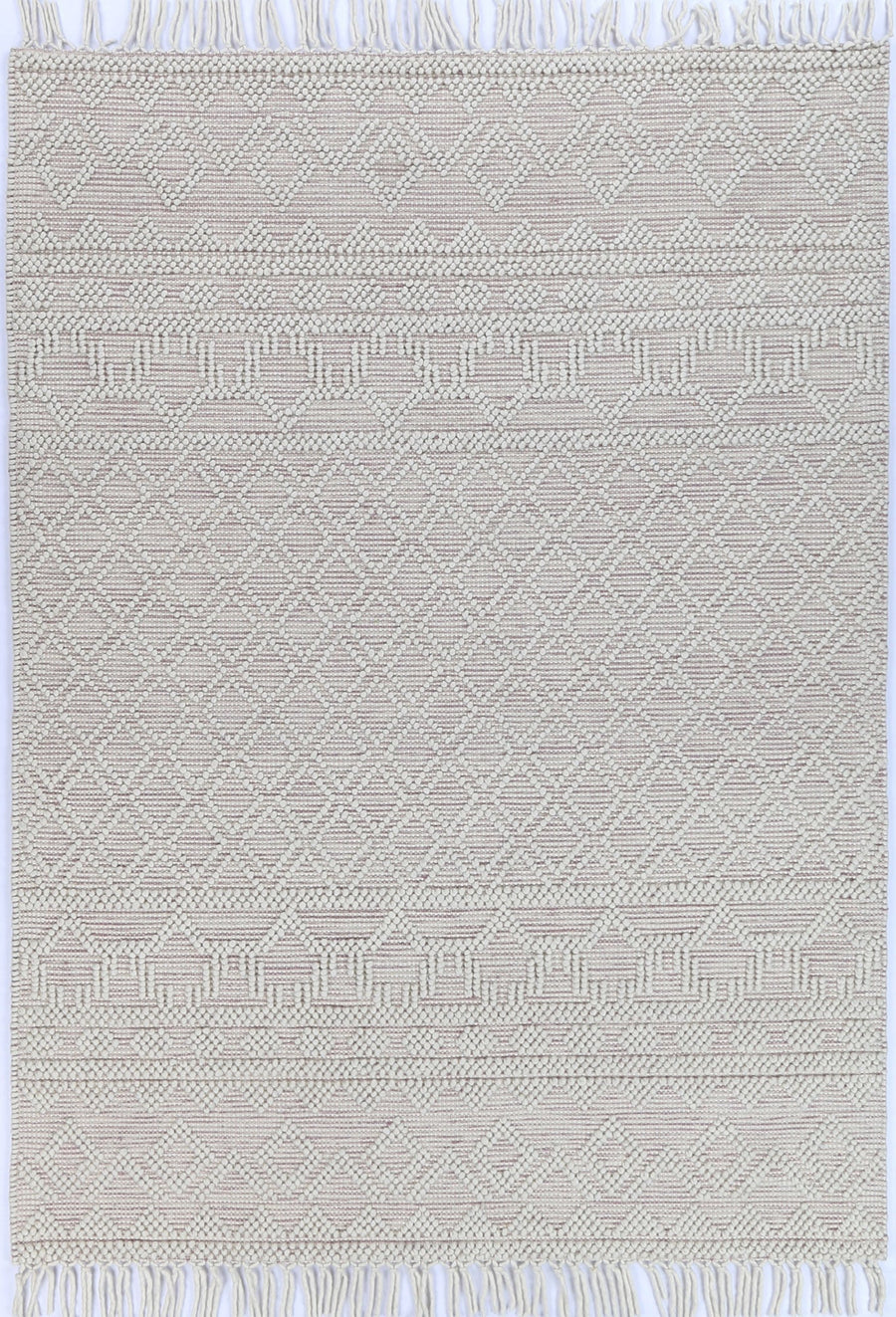 Luzo Ivory Pink Wool Rug