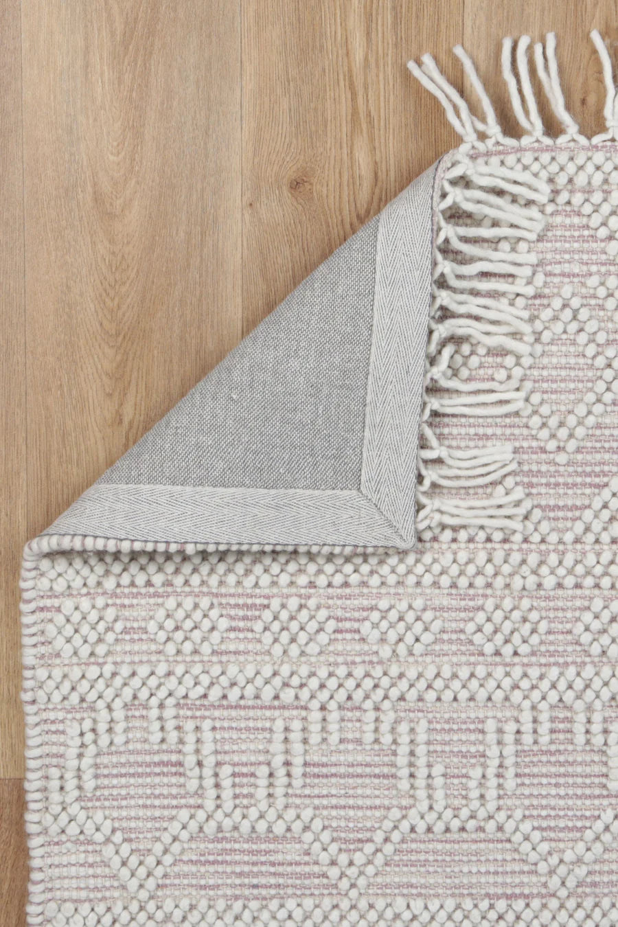 Luzo Ivory Pink Wool Rug