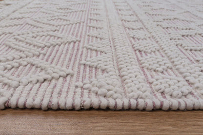 Luzo Ivory Pink Wool Rug