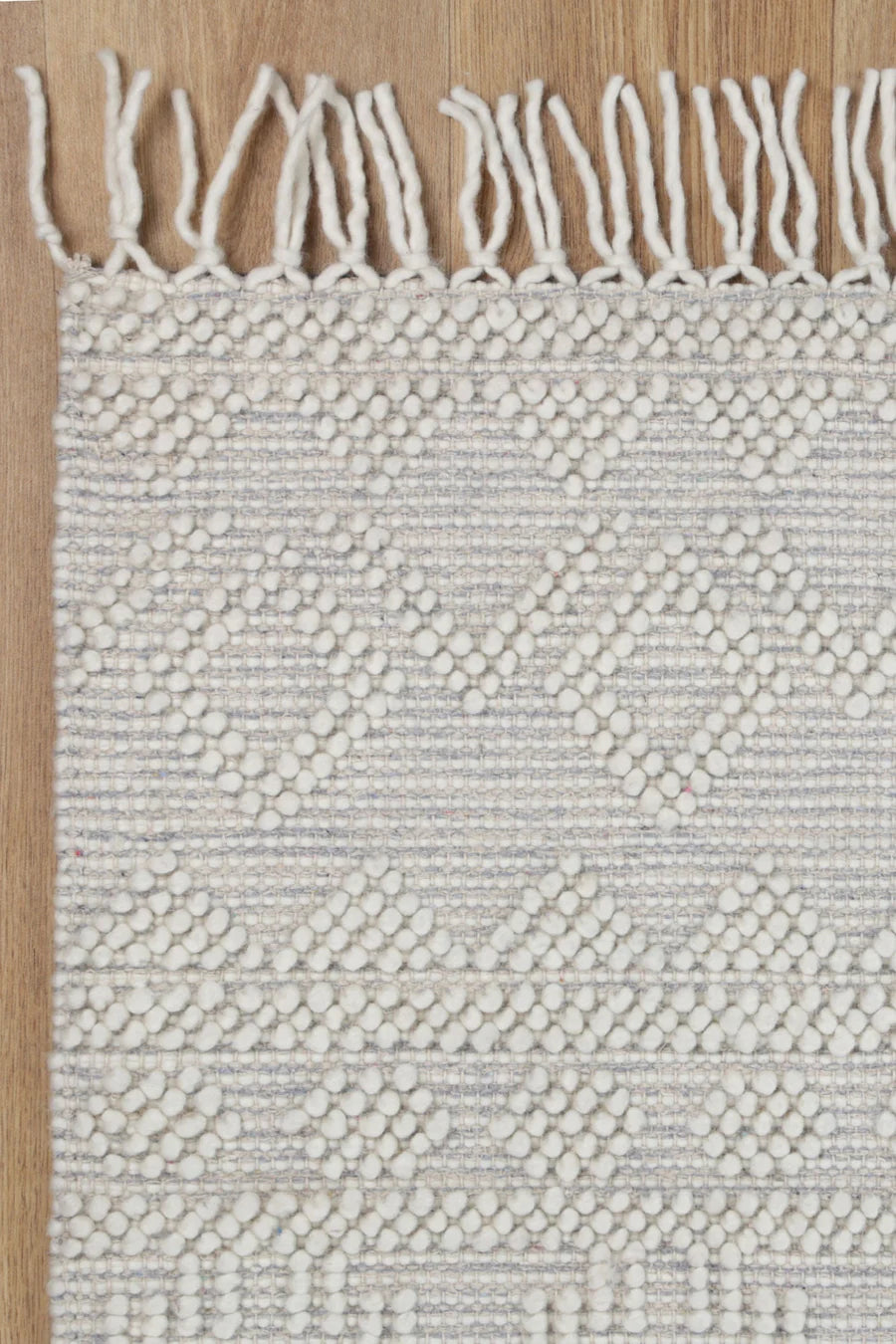 Luzo Ivory Grey Wool Rug