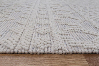 Luzo Ivory Grey Wool Rug