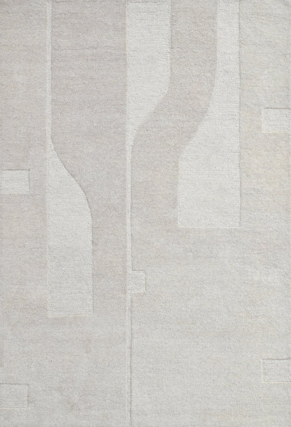 Mehari Grey & Silver Wool Rug