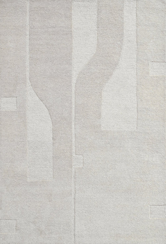 Mehari Grey & Silver Wool Rug