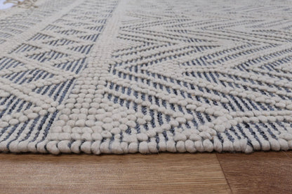 Vexa Ivory Grey Wool Rug