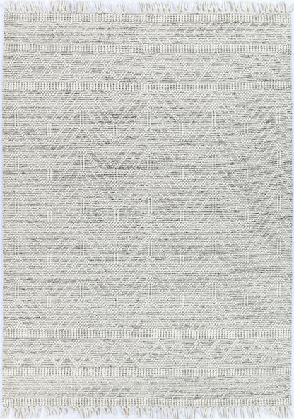 Luxe Ivory Black Wool Rug