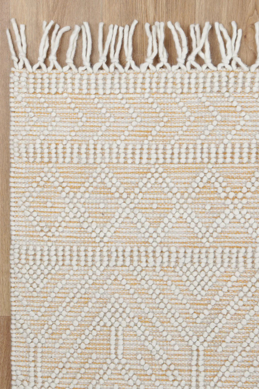 Luxe Ivory Beige Wool Rug