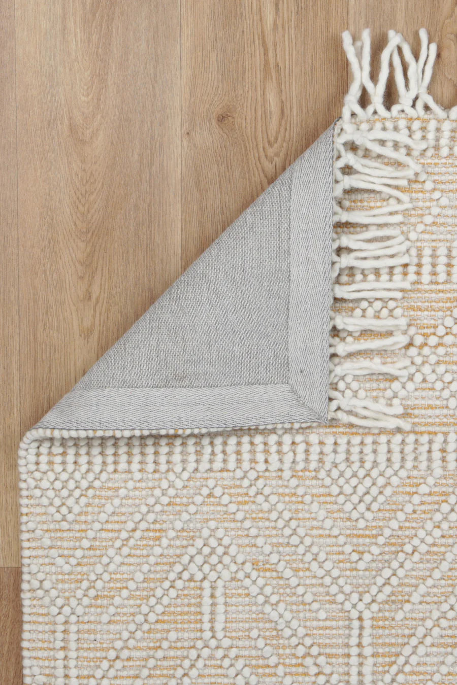 Luxe Ivory Beige Wool Rug