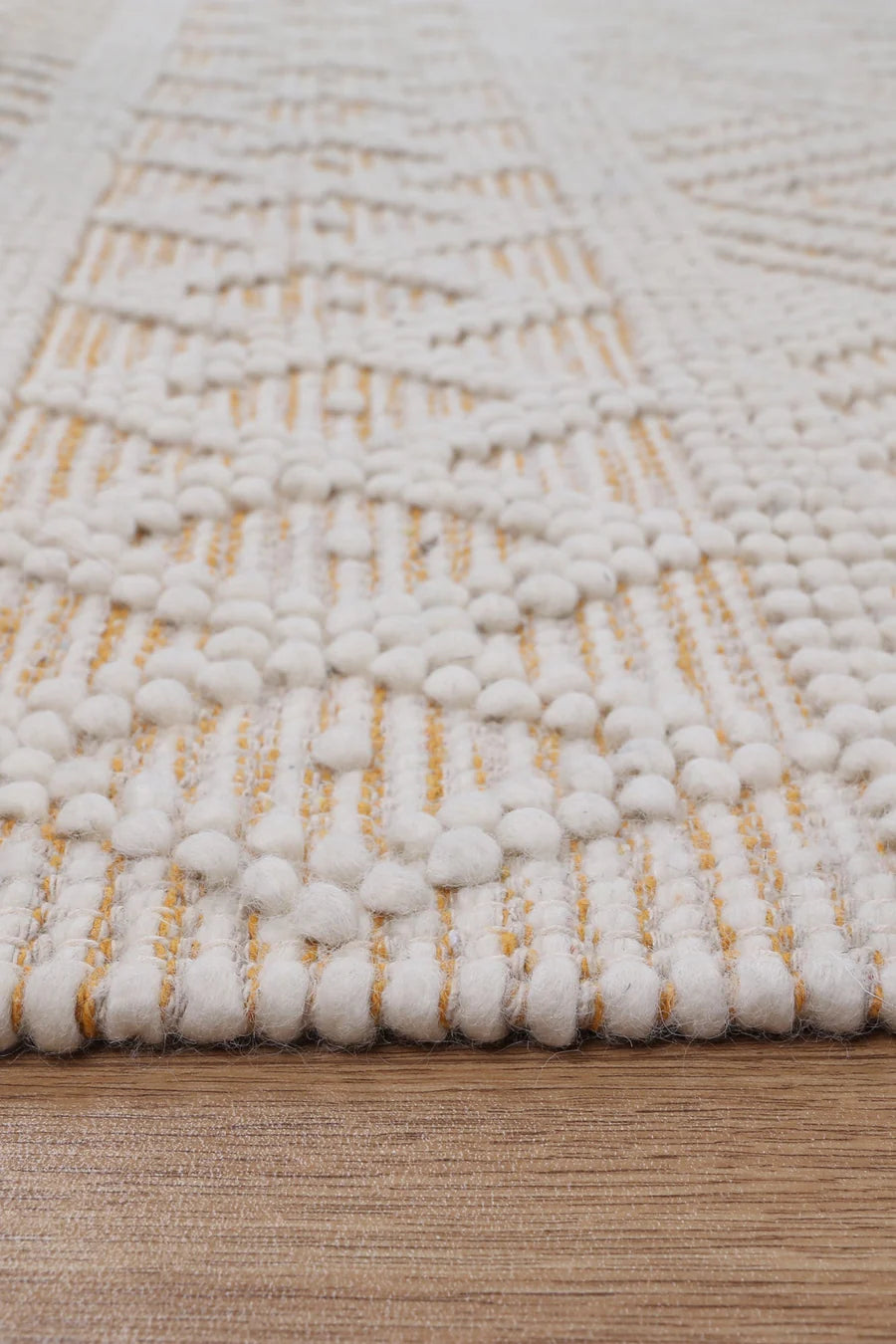 Luxe Ivory Beige Wool Rug