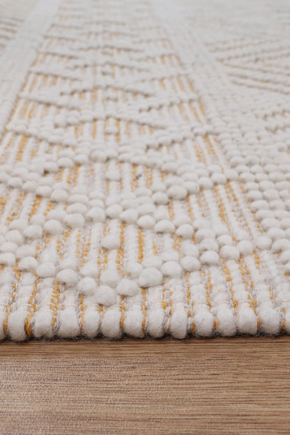 Luxe Ivory Beige Wool Rug