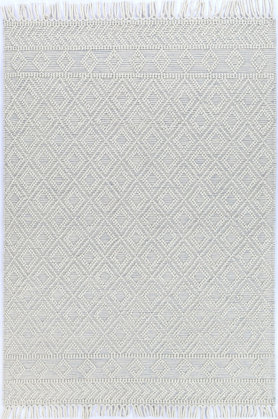 Lior Ivory Blue Wool Rug
