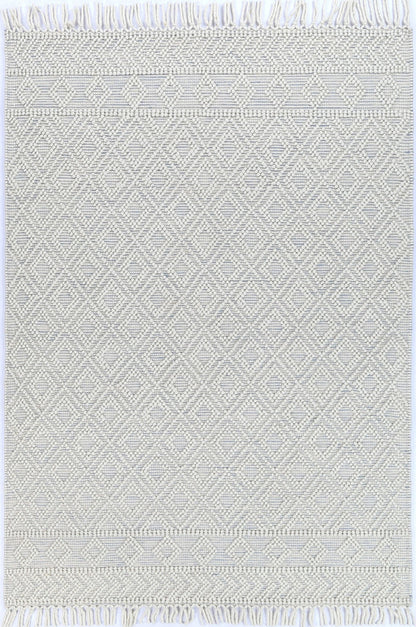Lior Ivory Blue Wool Rug