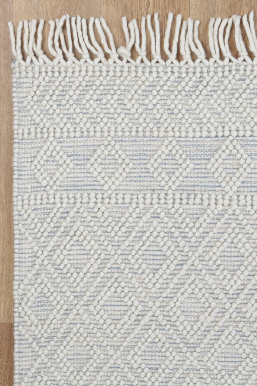 Lior Ivory Blue Wool Rug