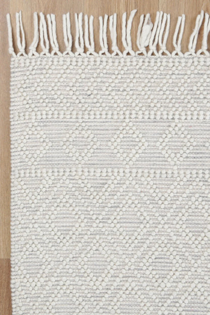 Lior Ivory Grey Wool Rug