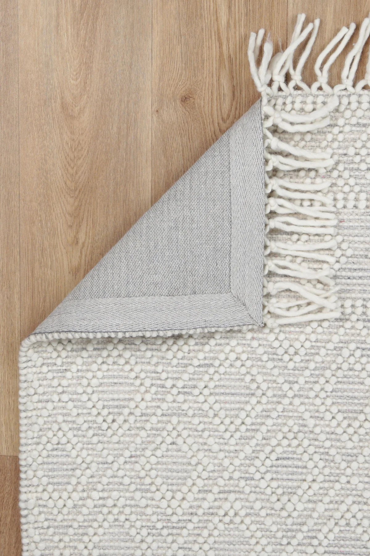 Lior Ivory Grey Wool Rug