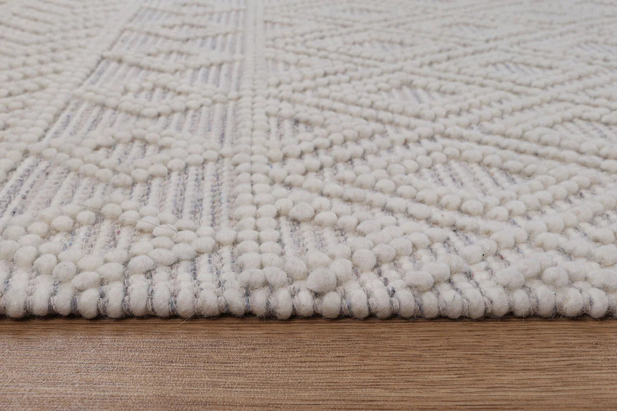 Lior Ivory Grey Wool Rug
