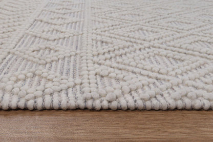 Lior Ivory Grey Wool Rug