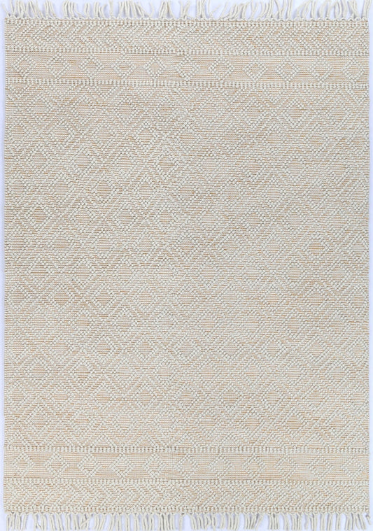 Lior Ivory Beige Wool Rug