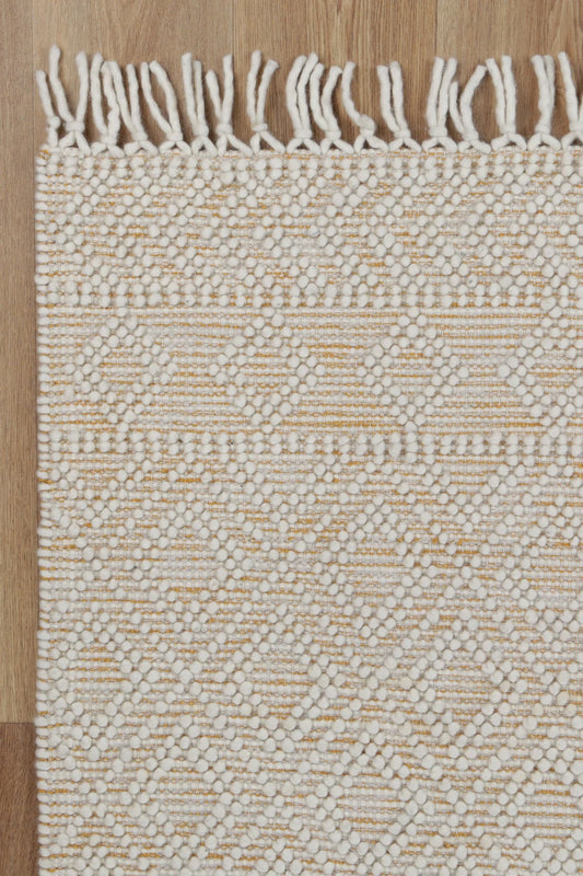 Lior Ivory Beige Wool Rug