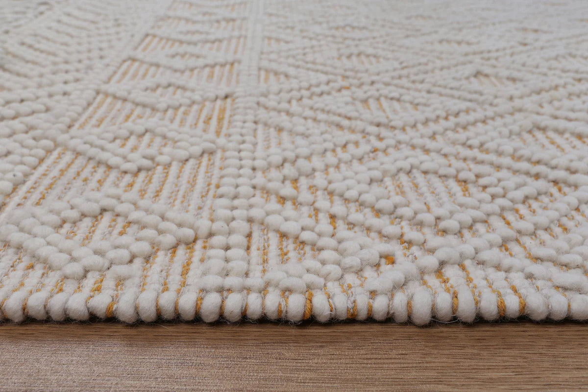 Lior Ivory Beige Wool Rug