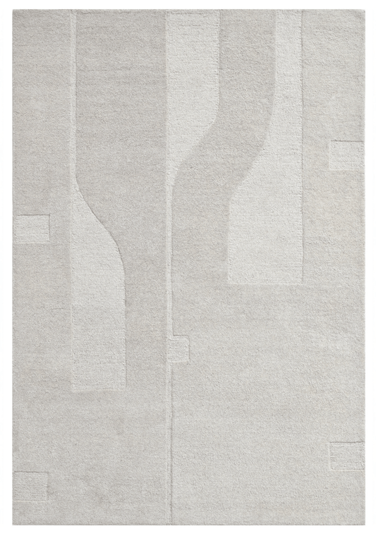Mehari Grey & Silver Wool Rug