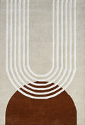 Mehari Beige & Brown Wool Rug