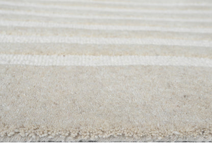 Mehari Beige & Brown Wool Rug