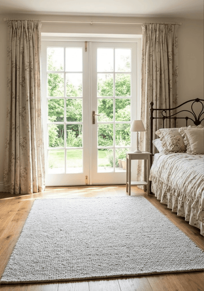 Platinum Silver Wool Rug