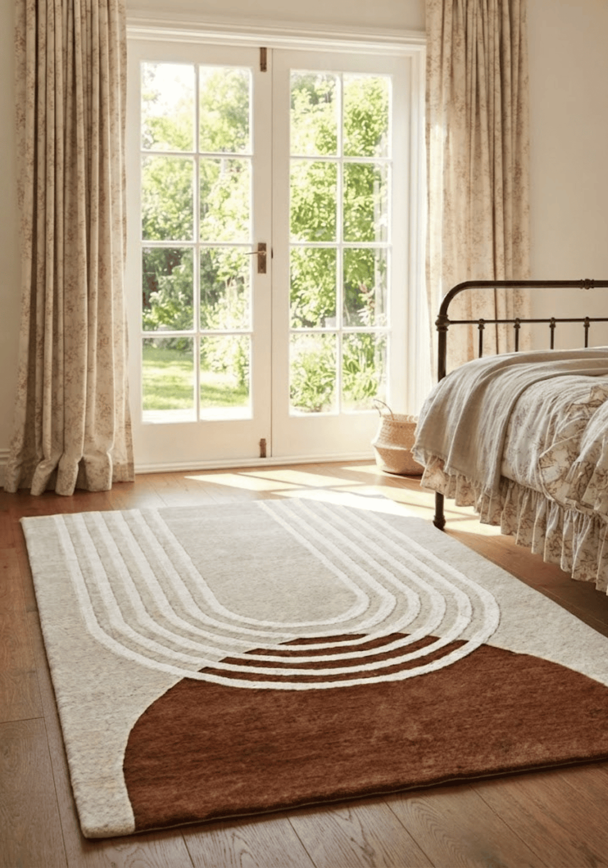 Mehari Beige & Brown Wool Rug