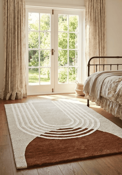 Mehari Beige & Brown Wool Rug