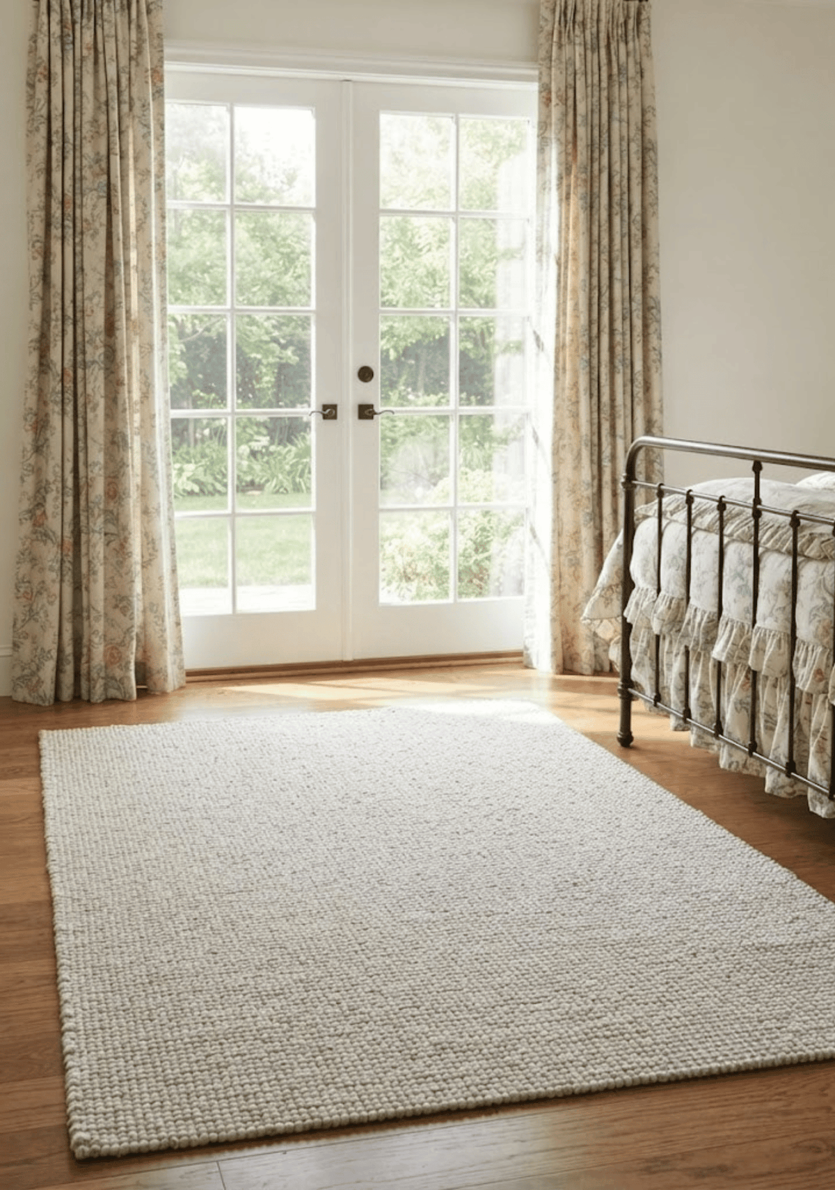 Platinum Ivory Brown Wool Rug