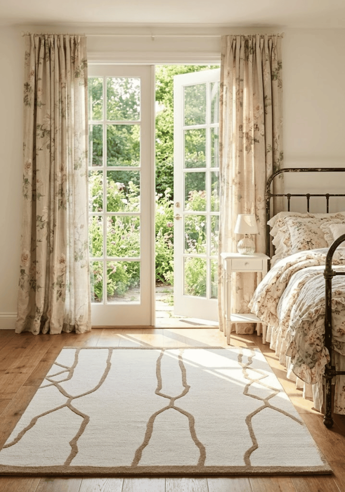 Mehari Ivory & Gold Wool Rug