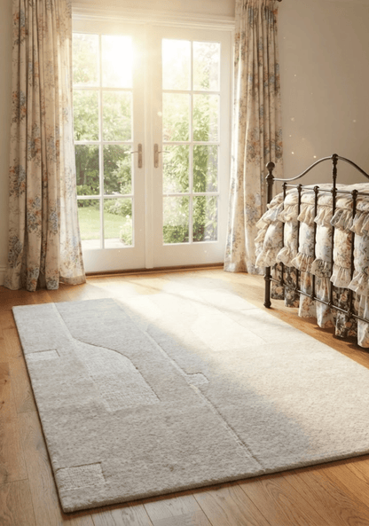 Mehari Beige Wool Rug