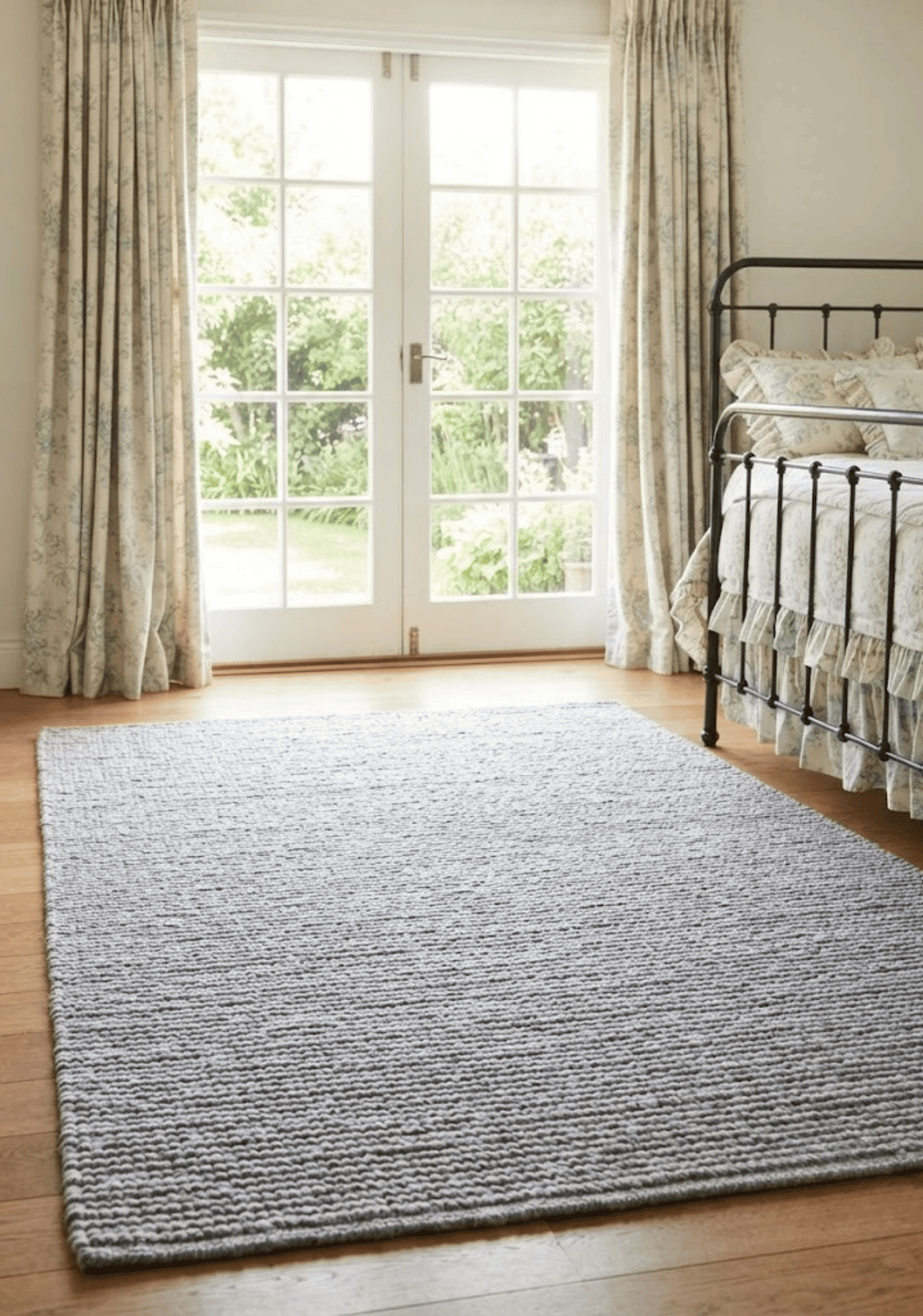 Basket Grey Wool Rug