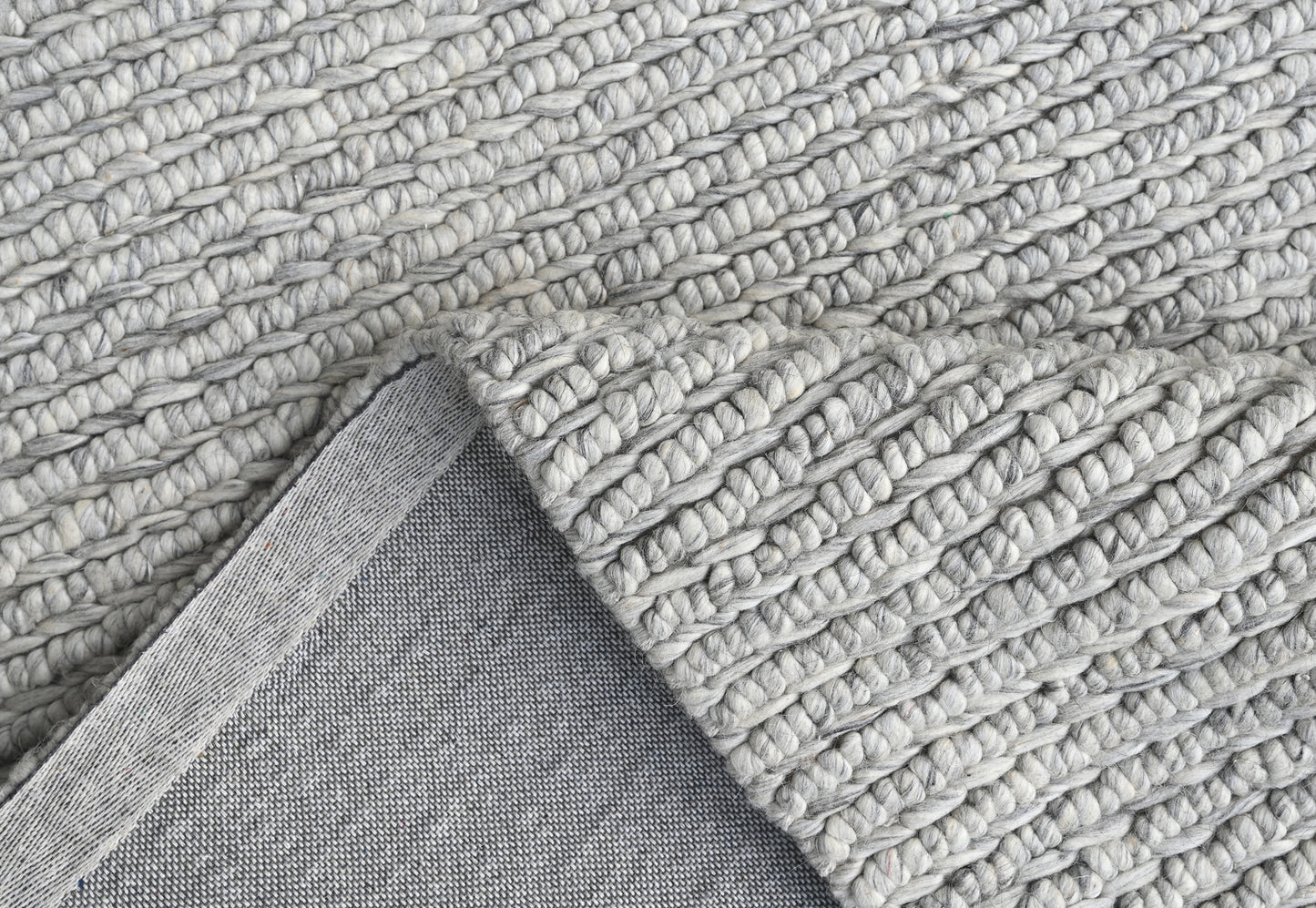 Basket Grey Wool Rug