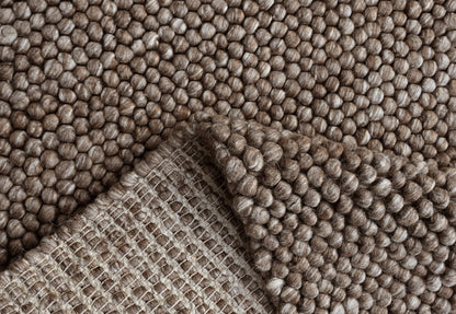 Pebble Brown Wool Rug
