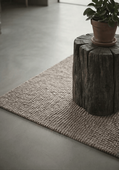 Pebble Brown Wool Rug