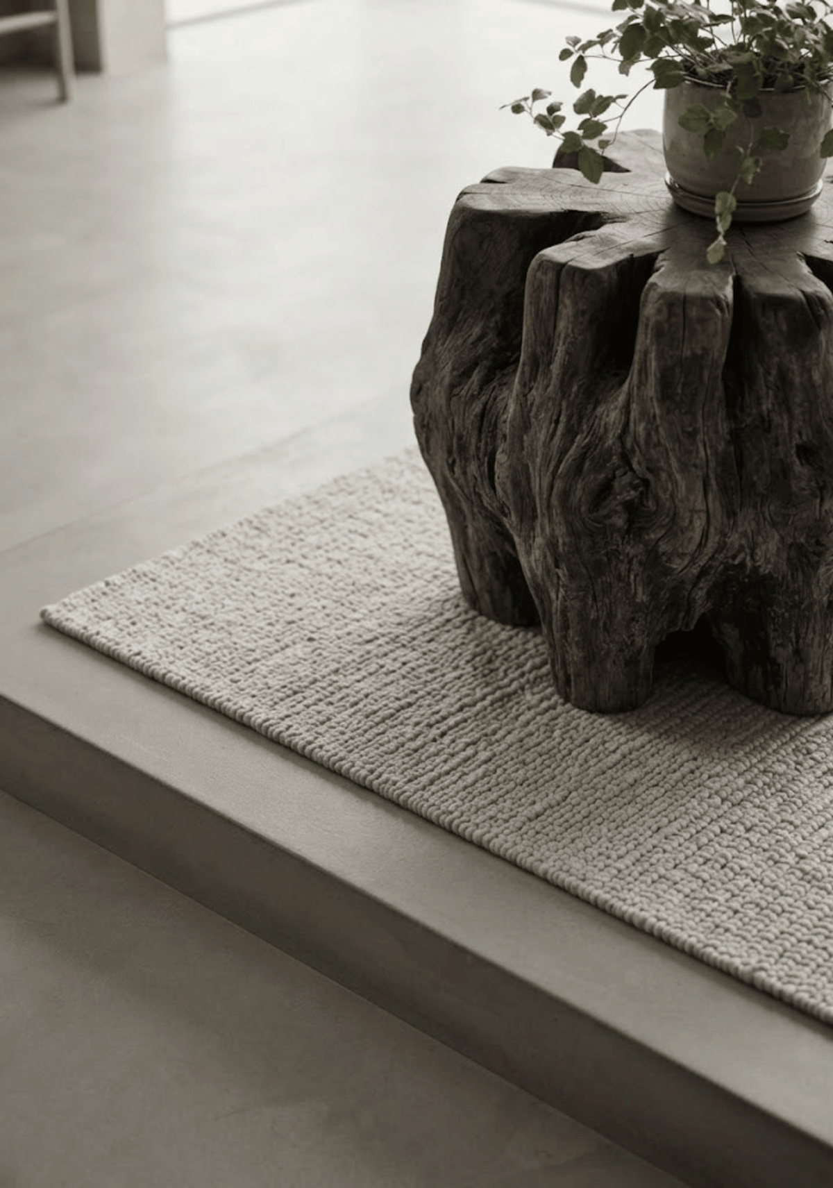 Basket Ivory Wool Rug